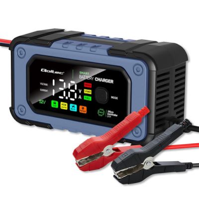 Зарядное устройство для желейных и AGM аккумуляторов Qoltec 12V - 7A (LCD, 4 режимa) ― DELTAMOBILE