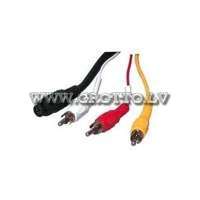 Kabelis 8P video/s - 3RCA/s,(2m)