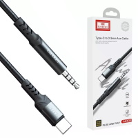 Аудио провод (AUX), переходник  USB-C - 3.5mm аудио штекер (1м) ― DELTAMOBILE