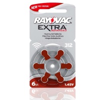 Battery hearing aid Rayovac Extra PR41 (A312, B3124, L312ZA). 6pcs ― DELTAMOBILE