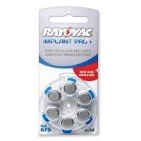 Battery hearing aid Rayovac Implant Pro + PR44 (675, 675A, 675F, ZA675F) 6pcs.  ― DELTAMOBILE