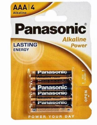 Battery Panasonic Alcaline LR03 (AAA,1.5V), 4 pcs.set   ― DELTAMOBILE