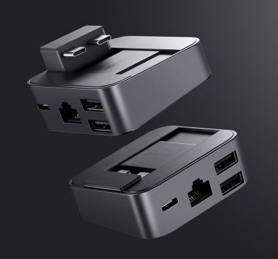 Apple Macbook Dockstation Joyroom Cube (3x USB 3.0, HDMI, LAN, USB-C 3.0, 2x USB-C) ― DELTAMOBILE