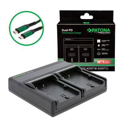 PATONA Premium Dual PD Performance Charger Canon BP-511, ieskaitot USB-C ieeju/izeju — Patona