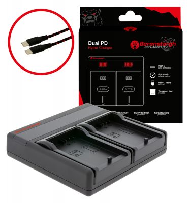 Berenstargh Dual PD Hypercharger для функции входа/выхода USB-C Canon LP-E5 — Patona