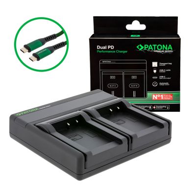 PATONA Premium Dual PD Performance lādētājs Canon NB-7L, ieskaitot USB-C ieeju/izeju — Patona