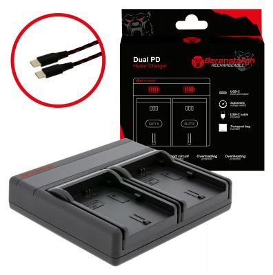 Berenstargh Dual PD Hypercharger для функции входа/выхода Canon LP-E6 USB-C Power Bank — Patona