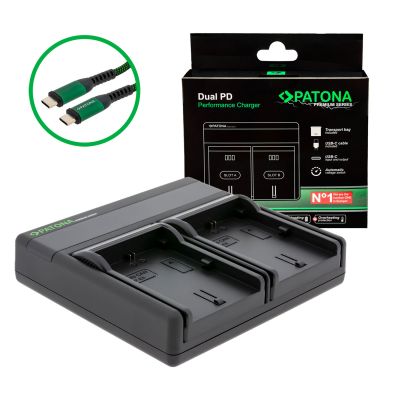 PATONA Premium Dual PD Performance Charger для Canon LP-E6 с USB-C входом/выходом — Patona