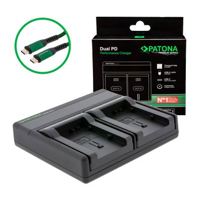 PATONA Premium Dual PD Performance Charger for Canon BP-808 incl. USB-C input/output — Patona