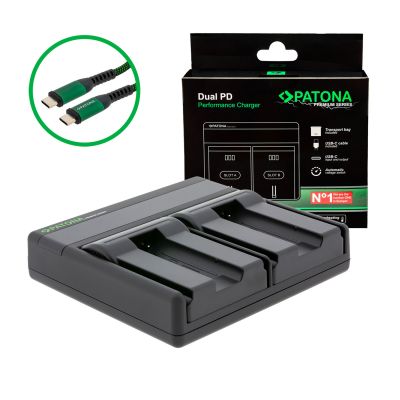 PATONA Premium Dual PD Performance Charger for Canon NB-9L incl. USB-C input/output — Patona