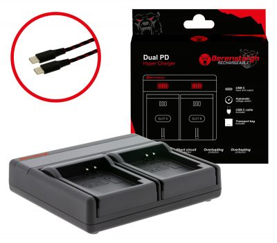 Berenstargh Dual PD Hypercharger для Canon NB12L NB13L USB-C Powerbank Функция входа/выхода — Patona