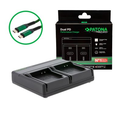 PATONA Premium Dual PD Performance Charger для Canon NB12L с USB-C входом/выходом — Patona