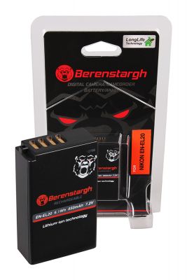 Berenstargh Battery for Nikon EN-EL20 AW1 1 J1 1 J2 1 J3 1 S1 1 V3 Coolpix A Coolpix 950 1000 — Patona