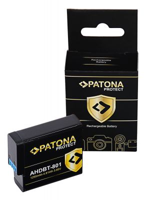 Батарея PATONA PROTECT для GoPro Hero 8 AHDBT-801 Hero 7 AHDBT-701 Hero 6 Hero 5 AHDBT-501 — Patona