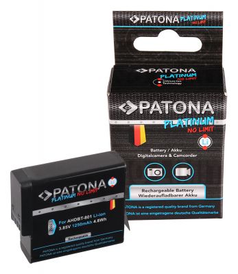Платиновый аккумулятор PATONA для GoPro Hero 8 AHDBT-801 Hero 7 AHDBT-701 Hero 6 Hero 5 AHDBT-501 — Patona