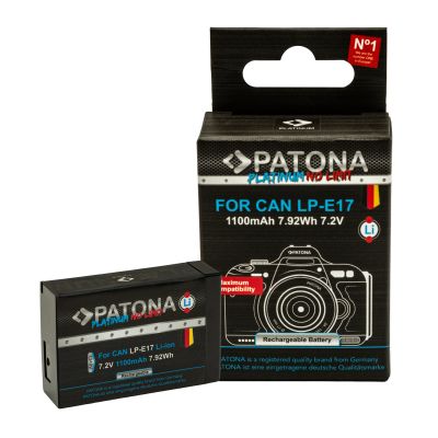 Полностью декодированная батарея PATONA Platinum для Canon LP-E17 EOS 200D 750D 760D 8000D Kiss X8i Rebel — Patona