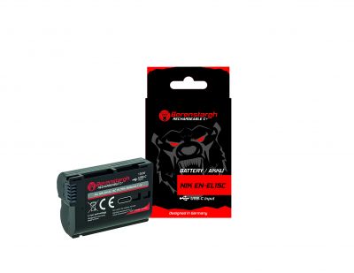 Berenstargh baterija ar USB-C ieeju Nikon 1 V1 EN-EL 15 EN-EL15B EN-EL15C ENEL 15 D7000 D800 D600 Z6 Z6II Z7 NTC — Patona