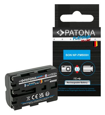 PATONA Platinum Battery with USB-C Input for Sony NP-FM500H Alpha 57 65 77 99 DSLRA100 DSLR-A100 DSLRA100H DSLR-A200 — Patona