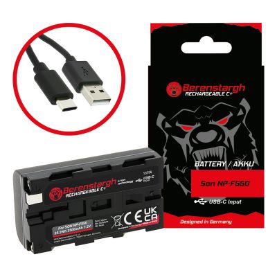 Berenstargh akumulators ar USB-C ieeju Sony NP-F550, F330, F530, F750, F930, F920 PTC — Patona