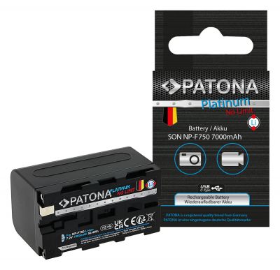 Батарея PATONA Platinum с USB-C входом для Sony NP-F750 F330 F530 F550 F930 F920 — Patona