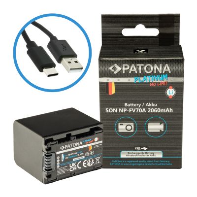 Батарея PATONA Platinum с USB-C входом для Sony NP-FV70A DCR-SR100 DCR-DVD703E HDR-CX12E — Patona