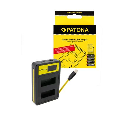 PATONA Smart Dual LCD USB lādētājs Canon LP-E12 LPE12 EOS M — Patona