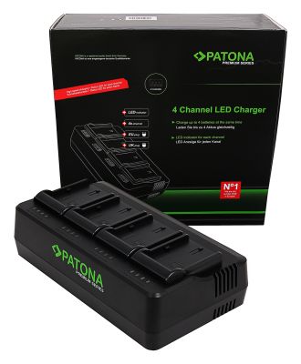 PATONA Premium 4-fасh Charger LP-E6 for Canon EOS 5D 60D 60Da 6D 7D EOS70D EOS-70D EOS R Mark II Mark III — Patona