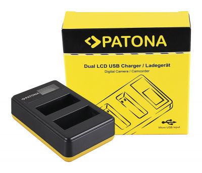 PATONA Dual LCD USB Charger for Canon LP-E8 550D 600D 650D 700D — Patona