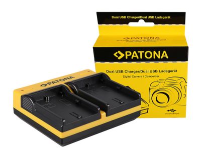 Двойное зарядное устройство PATONA для Canon LP-E6 EOS 5D 60D 60Da 6D 7D EOS70D EOS-70D LP-E6 Mark II с встроенным Micro-USB кабелем — Patona