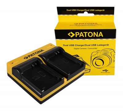 PATONA Dual Charger for Canon NB-8L Powershot A2200 A3000 IS A3000IS A3100 IS A3100IS incl. Micro-U — Patona