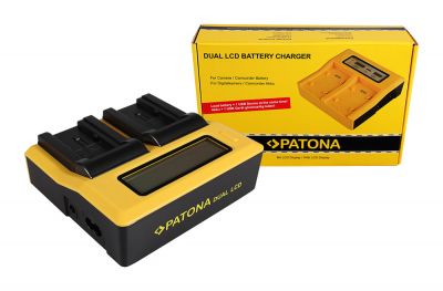 Двойное LCD-зарядное устройство PATONA для Canon BP-718 727 Legria HF R36 HF306 HF38 HF406 HF48 HFM506 — Patona