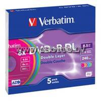 Verbatim DVD+R 8.5Gb 8X Double Layer Color Slim ― DELTAMOBILE