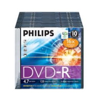 Philips DVD-R 4.7Gb 16X Jewel Case Prinatble (10pcs.) ― DELTAMOBILE