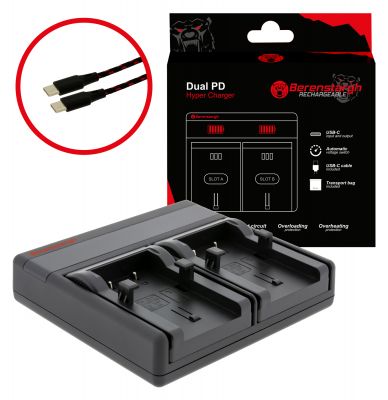Berenstargh Dual PD Hyper Charger for Olympus Li-10B DB-L10A USB-C in/out powerbank funkcija — Patona