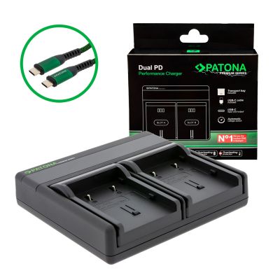 PATONA Premium Dual PD Performance lādētājs JVC BN-VF707U ar USB-C ieeju/izeju — Patona