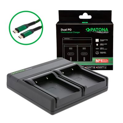 PATONA Premium Dual PD Performance Charger priekš Nikon EN-EL5, ieskaitot USB-C ieeju/izeju — Patona