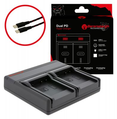 Berenstargh Dual PD Hypercharger для Panasonic DMW-BCF10E DMW-BCG10 USB-C функция входа/выхода пауэрбанка — Patona