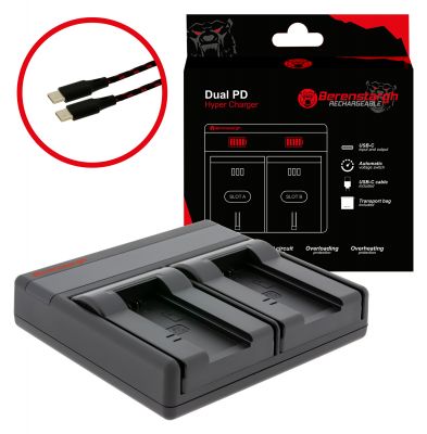 Berenstargh Dual PD Hyper Charger priekš Sony NP-FC10 USB-C ieejas/izejas power bankas funkcija — Patona