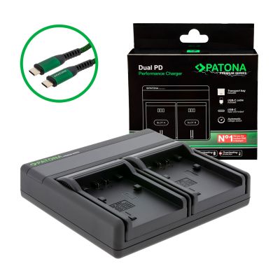 PATONA Premium Dual PD Performance Charger для Sony NP-FP50 с USB-C входом/выходом — Patona