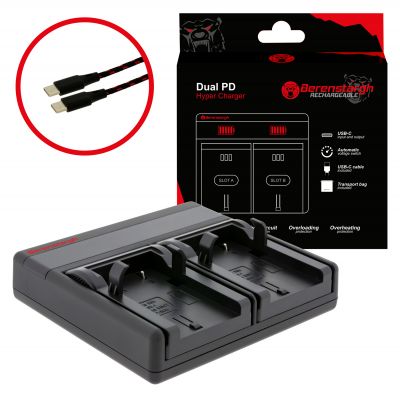 Berenstargh Dual PD Hyper Charger for Nikon EN-EL1 NP-800 USB-C in/out Powerbank Function — Patona