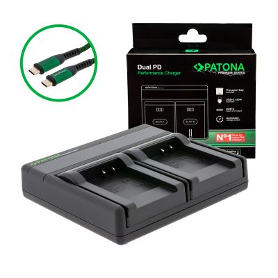 PATONA Premium Dual PD Performance lādētājs Pentax D-LI88, ieskaitot USB-C ieeju/izeju — Patona