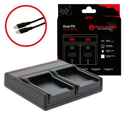 Berenstargh Dual PD Hyper Charger Samsung SLB-07A USB-C ieejas/izejas power bankas funkcija — Patona
