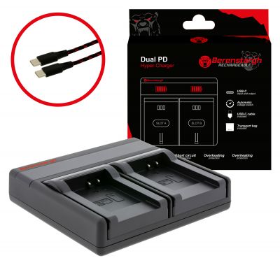 Berenstargh Dual PD Hypercharger для Olympus Li-70B USB-C Powerbank In/Out — Patona