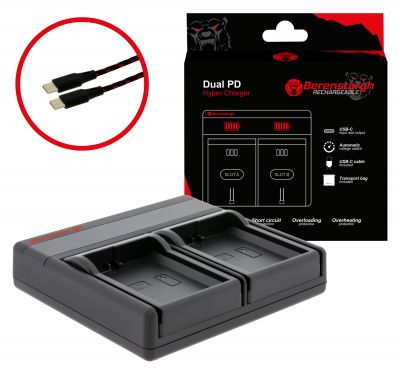 Berenstargh Dual PD Hyper Charger for Nikon EN-EL14 USB-C in/out Power Bank Function — Patona