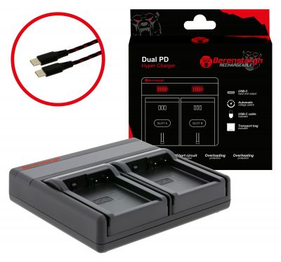 Berenstargh Dual PD Hyper Charger for Panasonic DMW-BLC12PP USB-C ieejas/izejas power bankas funkcija — Patona