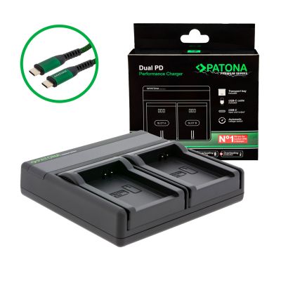 PATONA Premium Dual PD Performance lādētājs Samsung BP-90A, ieskaitot USB-C ieeju/izeju — Patona