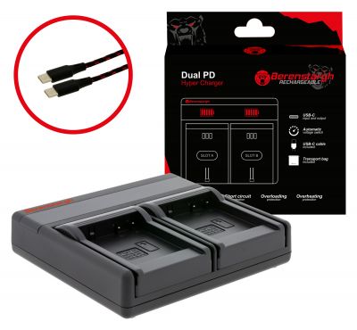 Berenstargh Dual PD Hyper Charger for Panasonic DMW-BLE9E BHL7E USB-C in/out powerbank funkcija — Patona