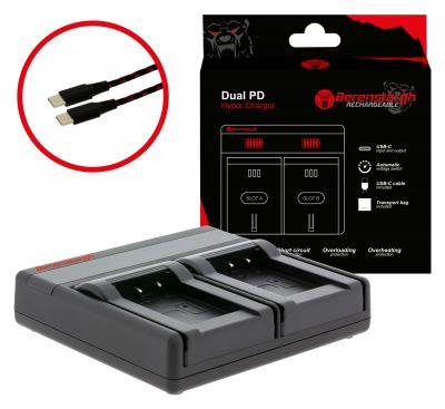 Berenstargh Dual PD Hyper Charger for Sony NP-BX1 USB-C in/out Powerbank Function — Patona