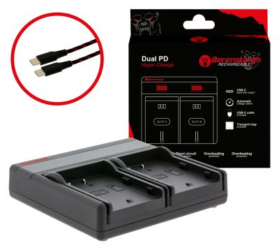 Berenstargh Dual PD Hyper Charger for Panasonic DMW-BLF19 USB-C in/out powerbank funkcija — Patona