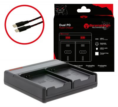 Berenstargh Dual PD Hypercharger для Samsung EB-F1A2GBU USB-C функция ввода/выхода Power Bank — Patona